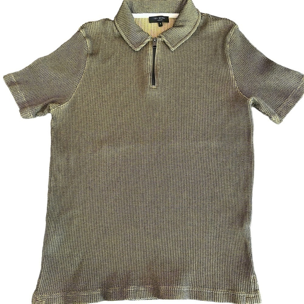 TED BAKER
Backley Textured Zip Polo Shirt Size 4 - Picture 4 of 10
